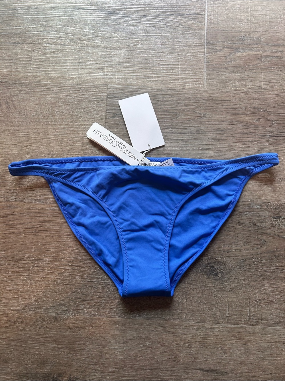 Melissa Odabash Sport Bikini Bottom Womens Size 12 Blue Low Rise Cheeky